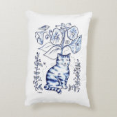 Sitting Blue Cat アクセントクッション (裏面(縦))