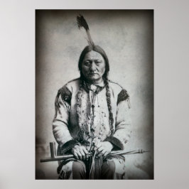 SITTING BULL LAKOTA CHIEF 1884 ポスター