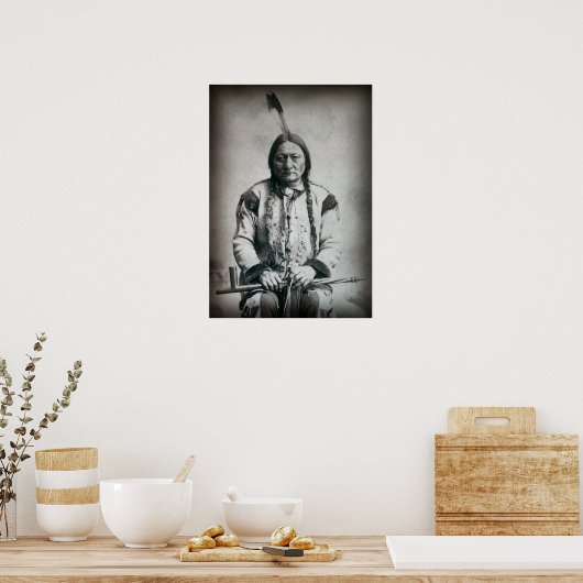 SITTING BULL LAKOTA CHIEF 1884 ポスター (キッチン)