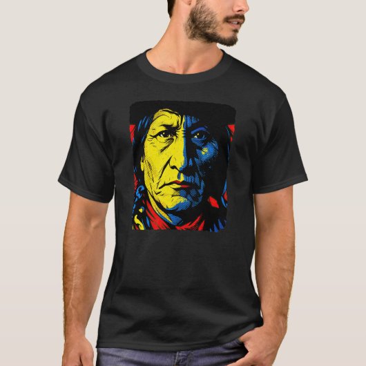 SITTING BULL Pop Art Tシャツ (正面)