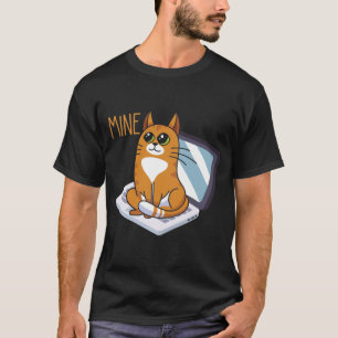 Sitting Cat on Computer おもしろい Home Office子猫 Tシャツ