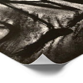 sitting charcoal artwork ポスター (角)