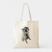 Sitting Dog Ink Art Tote Bag トートバッグ (裏面)