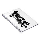 Sitting Dog Notebook – Minimalist Ink-Style Cover ノートブック (右側)