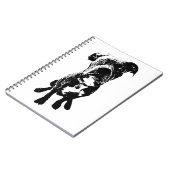 Sitting Dog Notebook – Minimalist Ink-Style Cover ノートブック (左側)