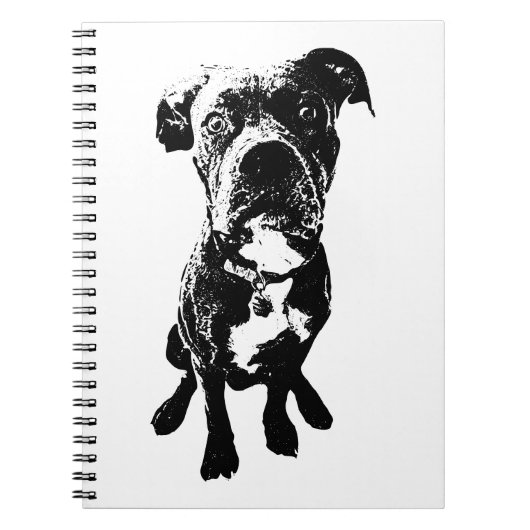 Sitting Dog Notebook – Minimalist Ink-Style Cover ノートブック (正面)