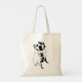 Sitting Dog Sketch Art Tote Bag トートバッグ (裏面)