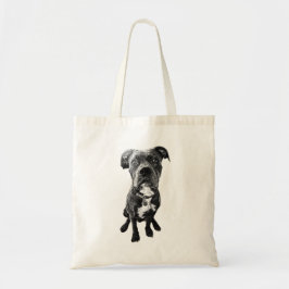 Sitting Dog Tote – Bold Ink-Style Dog Portrait トートバッグ