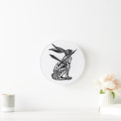 Sitting Hare ラウンド壁時計 (ホーム)