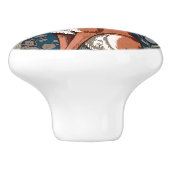 Sitting Hare William Morris Inspired Floral セラミックノブ (側面)