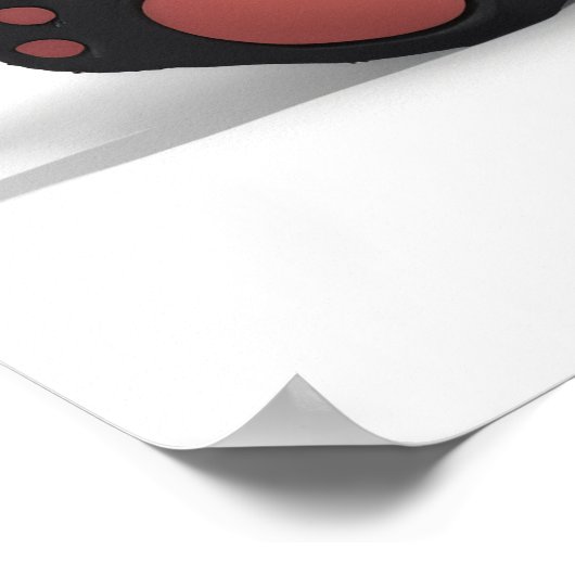 Sitting Panda Bear Cartoon Illustration Art ポスター (角)