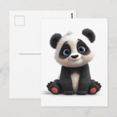 Sitting Panda Bear Cartoon Illustration Art ポストカード (正面/裏面)