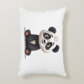 Sitting Panda Bear Cartoon Illustration Artwork アクセントクッション (正面(垂直))