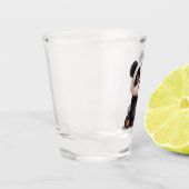 Sitting Panda Bear Cartoon Illustration Artwork ショットグラス (左)