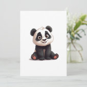 Sitting Panda Bear Cartoon Illustration Artwork シーズンカード (スタンド正面)
