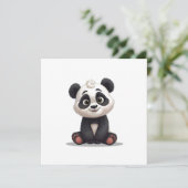 Sitting Panda Bear Cartoon Illustration Artwork シーズンカード (スタンド正面)