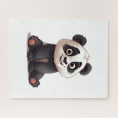 Sitting Panda Bear Cartoon Illustration Artwork ジグソーパズル (横)