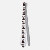 Sitting Panda Bear Cartoon Illustration Artwork ネクタイ (正面)