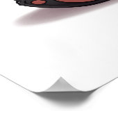 Sitting Panda Bear Cartoon Illustration Artwork ポスター (角)