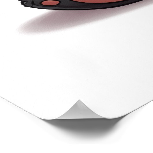 Sitting Panda Bear Cartoon Illustration Artwork ポスター (角)