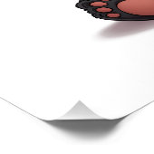 Sitting Panda Bear Cartoon Illustration Artwork ポスター (コーナー)