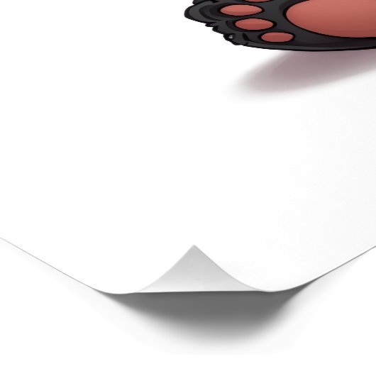 Sitting Panda Bear Cartoon Illustration Artwork ポスター (コーナー)