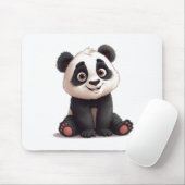 Sitting Panda Bear Cartoon Illustration Artwork マウスパッド (マウス)