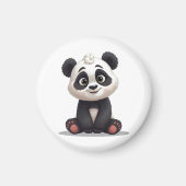 Sitting Panda Bear Cartoon Illustration Artwork マグネット (正面)