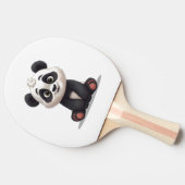 Sitting Panda Bear Cartoon Illustration Artwork 卓球ラケット (横)