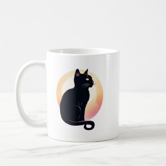 Sittng black cat コーヒーマグカップ (左)