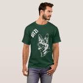 Sitz Schutzhundドイツ犬の保護犬 Tシャツ (正面フル)
