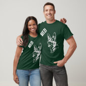 Sitz Schutzhundドイツ犬の保護犬 Tシャツ (ユニセックス)