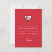 SIUE 卒業式 サンキューカード (正面)