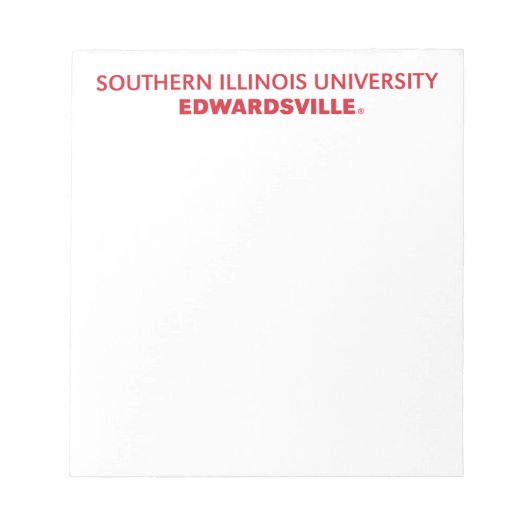 SIUE(Southern Illinois University Edwardsvilleの略) ノートパッド (正面)