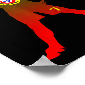 Siuuu Real Goat Rtugal Flag Soccer Men Women Kids  ポスター (角)