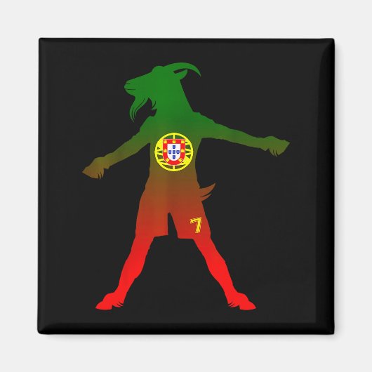 Siuuu Real Goat Rtugal Flag Soccer Men Women Kids マグネット (正面)