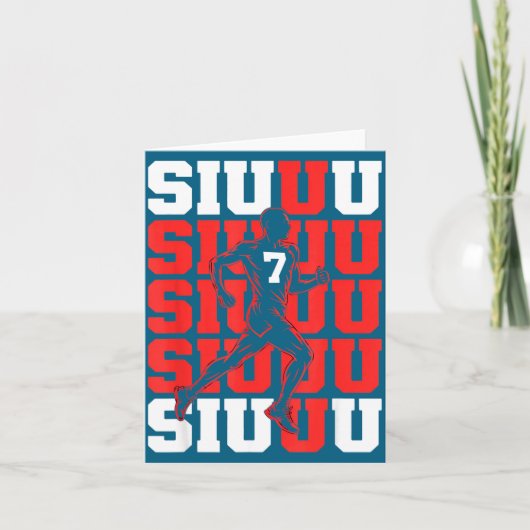 Siuuuu Fan Soccer Lovers Soccer s Player Joke カード (正面)