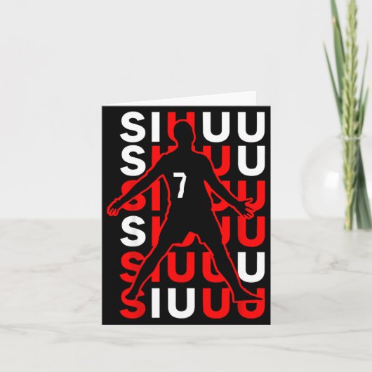 Siuuuu Funny Soccer Present For Soccer Lovers Fan カード (正面)