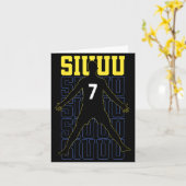 Siuuuu Funny Soccer Present For Soccer Lovers Fan カード (黄色い花)
