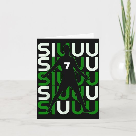 Siuuuu Funny Soccer Present For Soccer Lovers Fan カード (正面)