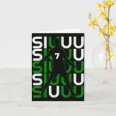 Siuuuu Funny Soccer Present For Soccer Lovers Fan カード (黄色い花)