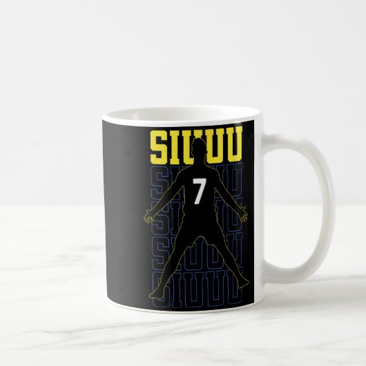 Siuuuu Funny Soccer Present For Soccer Lovers Fan  コーヒーマグカップ (右)