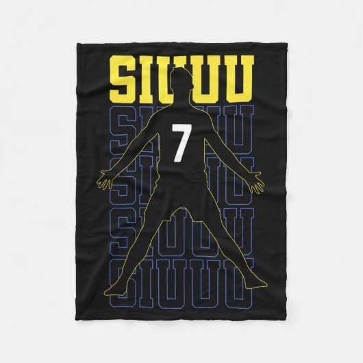 Siuuuu Funny Soccer Present For Soccer Lovers Fan  フリースブランケット (正面)