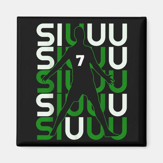 Siuuuu Funny Soccer Present For Soccer Lovers Fan  マグネット (正面)