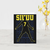 Siuuuu Funny Soccer Present For Soccer Lovers Fans カード (黄色い花)