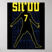 Siuuuu Funny Soccer Present For Soccer Lovers Fans ポスター (正面)