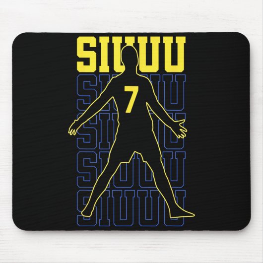 Siuuuu Funny Soccer Present For Soccer Lovers Fans マウスパッド (正面)