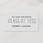 Sivler Grayクラス卒業名ソーシャルアイコン 名刺 (正面)