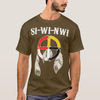 SIWINWIショーニー族先住民アメリカンインディアンメディ Tシャツ