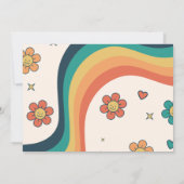 SixはVibe Groovyレトロフローラ6誕生日 招待状 (裏面)